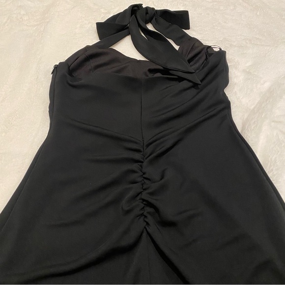 Black Halter Formal Gown with Diamond Rhinestones Y2K, Vintage - Picture 11 of 16